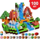 Магнітний конструктор у стилі Minecraft DCM-16 Red 100 блоків Майнкрафт дитячі конструктори для хлопчиків