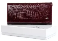 Жіночий шкіряний гаманець SERGIO TORRETTI LR W10501 бордовий