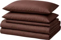 Комплект постільної білизни Mirson Двоспальний 175х210 см №19-1230 Friar Brown Мікросатин Premium (2200010917437)