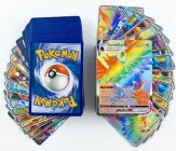 Карти Pokemon 100 шт у коробці | Набір карток Покемон для дітей | Колекційні картки Pokemon подарунок хлопчику дівчинці