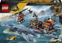 Конструктор LEGO Jurassic World Напад мозазавра на човен 703 деталі (77983)