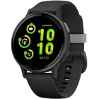 Смарт-годинник Garmin Vivoactive 5 Slate Aluminium Bezel with Чорний Case and Silicone Band (010-02862-10)