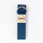 Ремінь для йоги Amber з D-пряжкою петроль 183×3,8 см