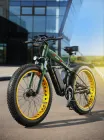 Електро велосипед потужний електрофетбайк fatbike 1000w 48v 17Ah фетбайк електровелик з великими широкими колесами для дорослих фет байк великий на широких колесах велосипеди фетбайки New Speed Хакі матовий 73473