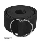 Ремінь для йоги EasyFit Yoga Strap 183 см чорний (пояс для йоги і пілатесу)