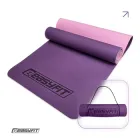 Килимок для йоги та фітнесу (йога мат) EasyFit TPE+TC 183х61см товщина 6мм двошаровий фіолетовий-рожевий (мат-каремат спортивний, йогамат для фітнесу, пілатесу)