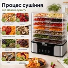 Сушарка для овочів і фруктів електрична Zepline ZP-00349 1000 Вт, дегідратор для дому на 7 рівнів із температурою 35–80 °C