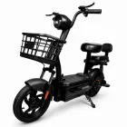 EVOBIKE Nova MINI 500W 48V 12Ah зручний електровелосипед з 2 сидіннями, корзиною, простий і надійний, для міста і села, чорного кольору