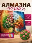 Набір алмазної мозаїки алмазна мозаїка вишивка 40х50 на підрамнику картина стразами пори року панно для ручної роботи повна викладка круглі алмази 29 кольорів набір для творчості декор інтер'єру антистрес алмазні стрази холст з клейовим шаром подарунок