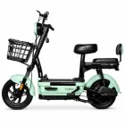 Електровелосипед EVOBIKE Nova MINI AGM (48V/12Ah) 500W бірюзовий, з пасажирським сидінням, кошиком та дисплеєм