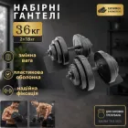 Гантелі набірні-розбірні (набір гантелей) композитні OSPORT Lite 2шт по 18 кг (OF-0176)