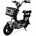 Електровелосипед EVOBIKE Nova MINI AGM (48V/12Ah) 500W графітовий, з пасажирським сидінням, кошиком та дисплеєм, сірого кольору