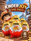Набір Kinder Joy One Piece 6 шт кіндер джой One Piece ван піс шоколадне яйце оригінал з сюрпризом нова колекція кіндери для дітей з фігурками іграшками персонажі аніме колекційна серія фігурки персонажів всередині дітям